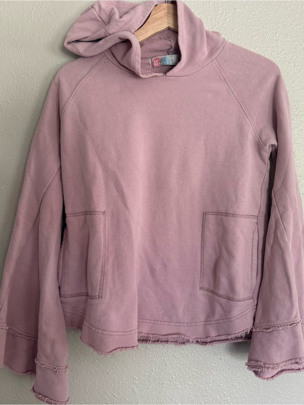 Free People Beach Pullover Hoodie XS Antique Rose Color Excellent Condition💖 - Picture 1 of 10